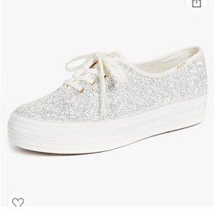 Kate Spade White sequined sneakers